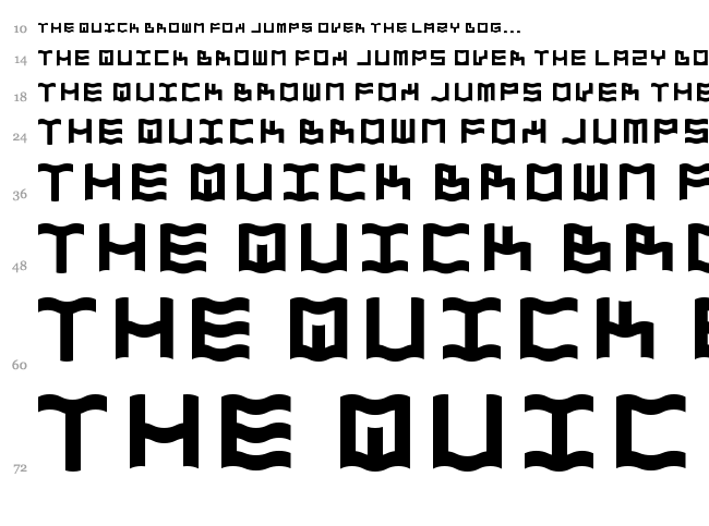 Zdyk Aquarius font waterfall